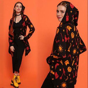 Her Universe Disney Hocus Pocus Dani Hooded Girls Flyaway Cardigan - NWT